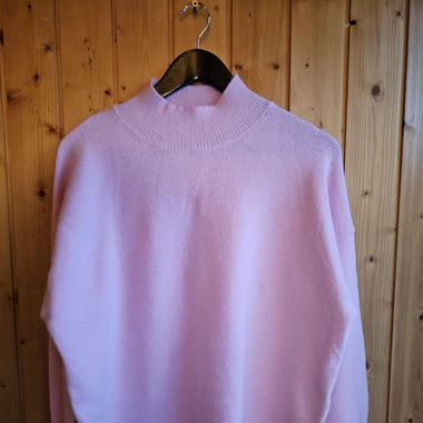 Pink High Neck Sweater