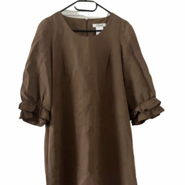 Chloé 3/4 Arm knielanges Kleid