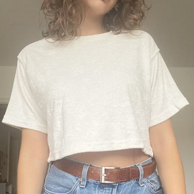 Soft off-white crop top 