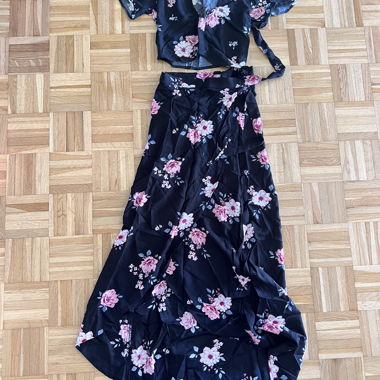 Set due pezzi floreale