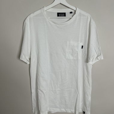 Weisses Scotch-&-Soda-T-Shirt