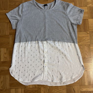 Damen Shirt mit Blusen-Einsatz