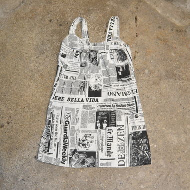 Newspaper Print Tote Dress