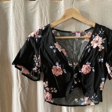Crop Top Blumenmuster