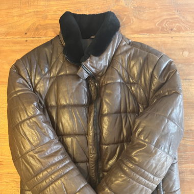 Manebo Leder Daunenjacke in Gr. 52/L
