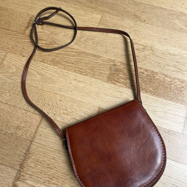 Sac à main vintage en cuir (marron)