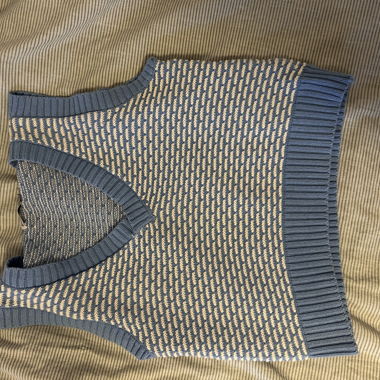 Gilet in maglia blu