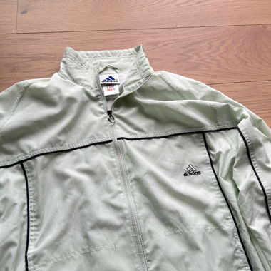 Vintage Adidas Track Jacket light green turquoise
