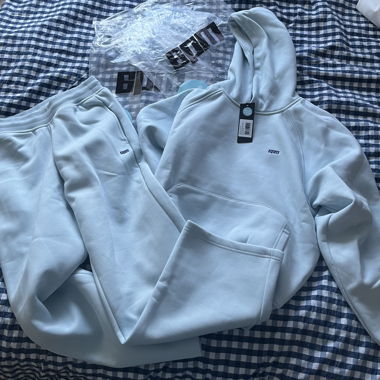 Felpa 6PM & Jogger a gambe aperte ICE BLUE XS