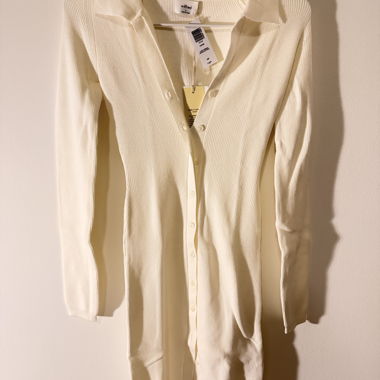Robe tricotée Wilfred blanche, taille S
