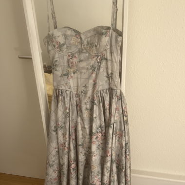 Grey Floral Dress