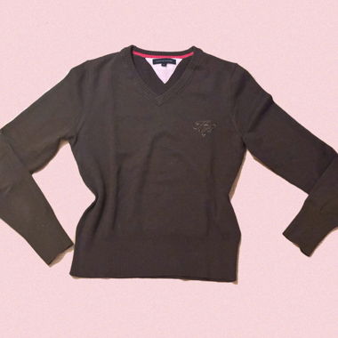 Vintage Tommy Hilfiger V-Neck Pullover Braun