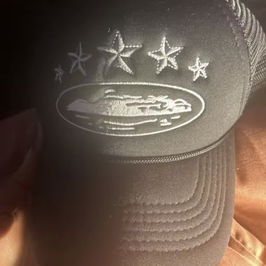 Schwarze Mesh-Cap, corteiz