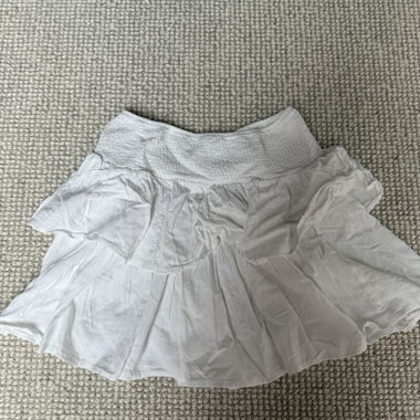 White mini skirt