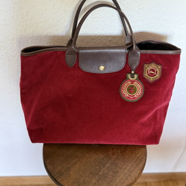 Longchamp Vintage Samt-Tragetasche