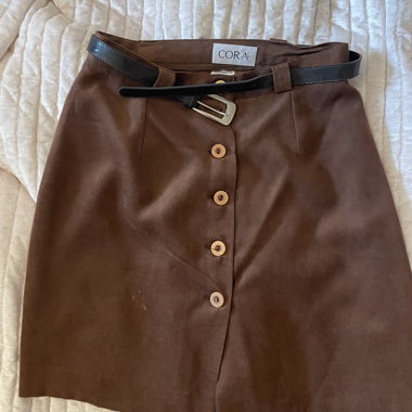 Brown Sued like skirt