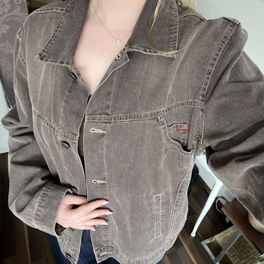 Brown denim jacket