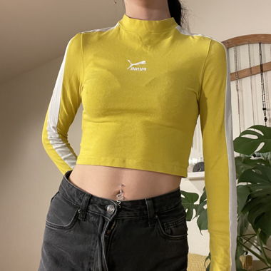 Langarm Croptop