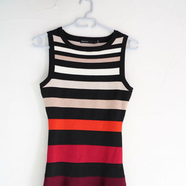 KAREN MILLEN - Multicolor Striped Knit Dress