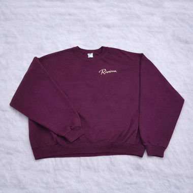 Bordeaux Oversize Embroidered Sweatshirt - XL