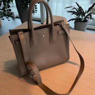 Navyboot Leather Bag in Grey