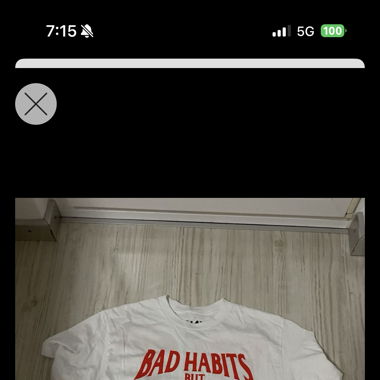 NEW Nav Vlone Bad Habits white Tshirt size M