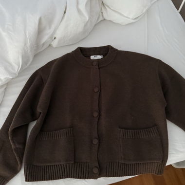 Veste en tricot brune, taille M