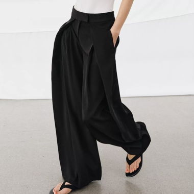 Pantaloni Zara a gamba larga neri S
