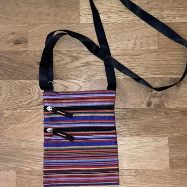 Colorful striped shoulder bag
