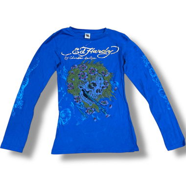 T-shirt à manches longues imprimé Ed Hardy