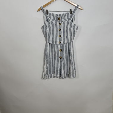 Ensemble haut et jupe d’été rayé Bershka