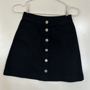 Jupe noire H&M à patte boutonnée