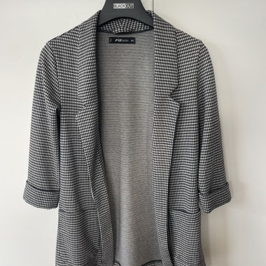 Blazer, schwarz/weiss karriert, XS/34