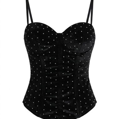 Corset en velours noir iconique gr 75C