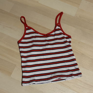 Striped spaghetti top
