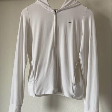 White Nike Zip Hoodie
