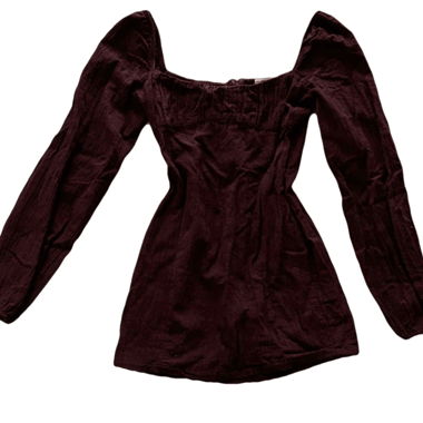 Robe courte brune