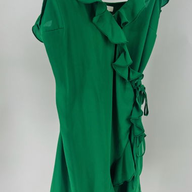 Robe verte à volants H&M