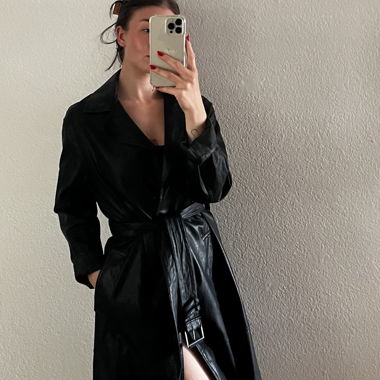 Leder Jacke 