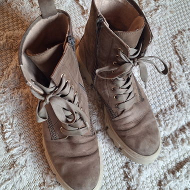 Gabor Boots Sz.40 Olive Genuine Leather RRP 170.-