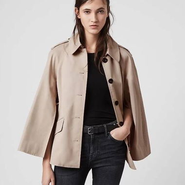 Allsaints Cape Trench Coat (Small)