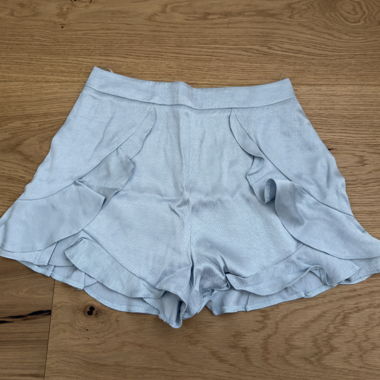 Light Blue Ruffle Shorts
