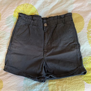 blue shorts