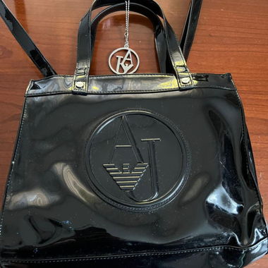 Glossy Black Armani Bag