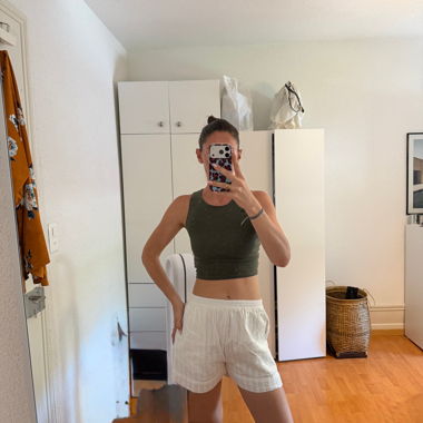 Weisse Shorts aus Baumwolle