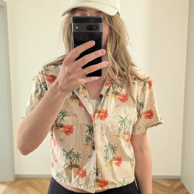 Camicia corta tropicale