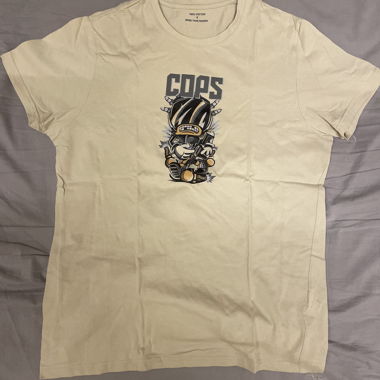 T-shirt beige COPS.100%cotton.
