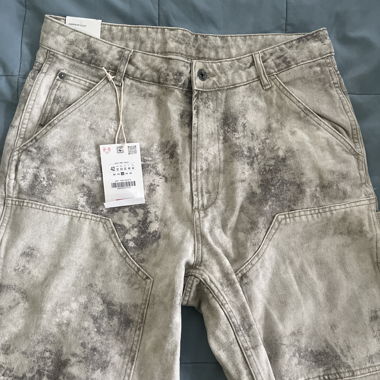 Short en jean gris