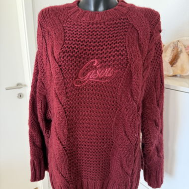 Burgundy knit sweater