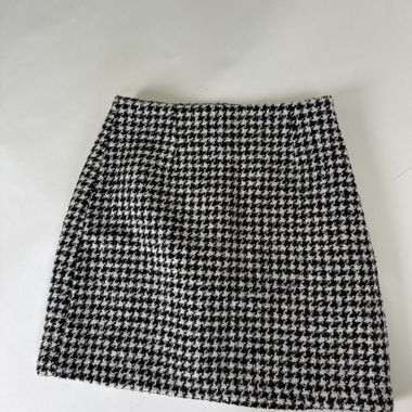 Edited houndstooth skirt